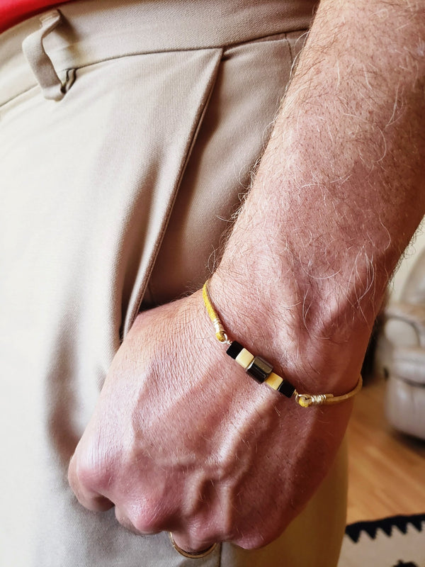 Black and Yellow Bracelet For Men - MINU Jewels