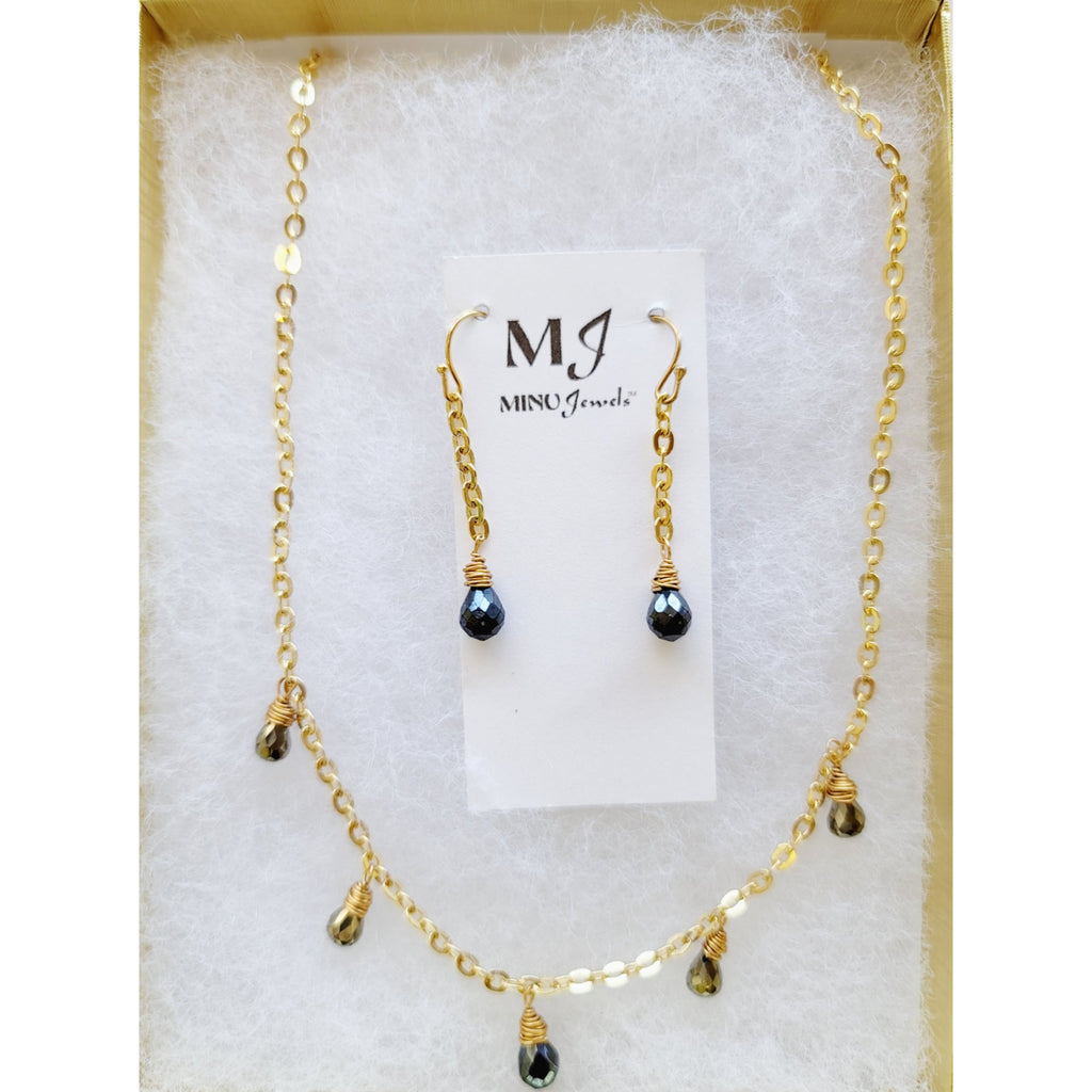 Blue Gold Spinel Gift Set - MINU Jewels