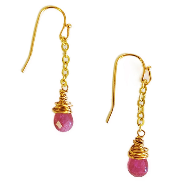 Tiny Tourmaline Drop Earrings - MINU Jewels