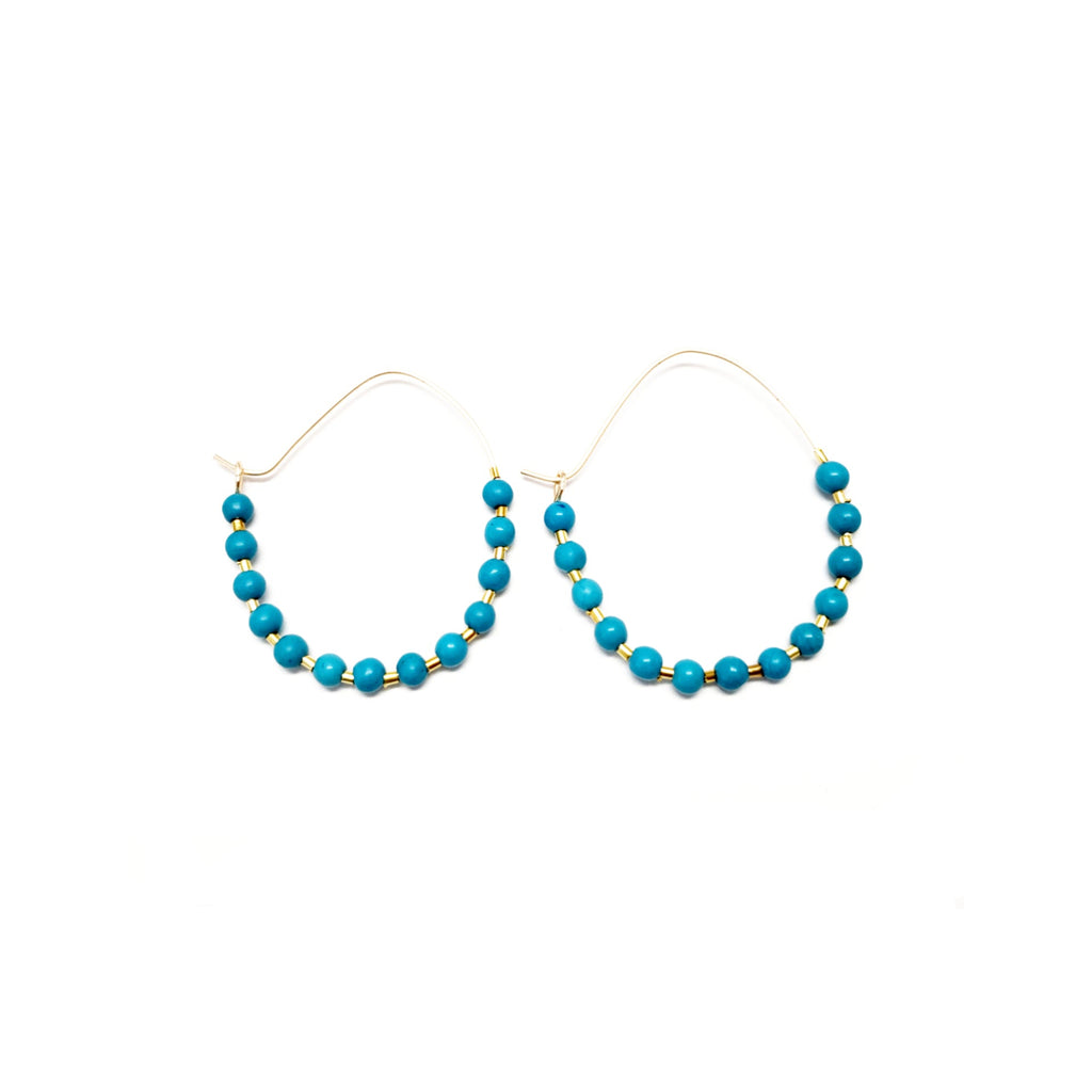 Turquoise Hoops - MINU Jewels