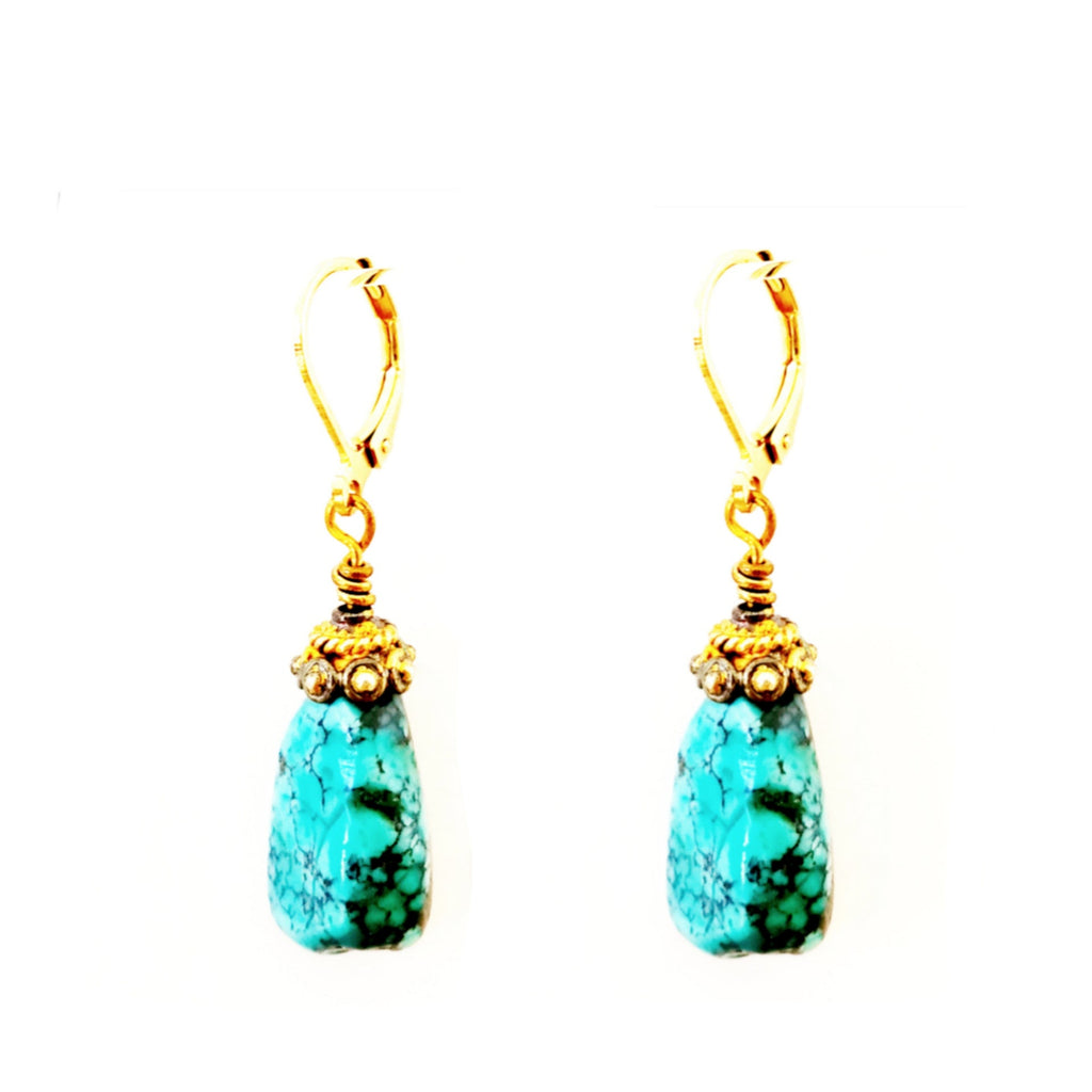 Turquoise Nugget Earrings - MINU Jewels