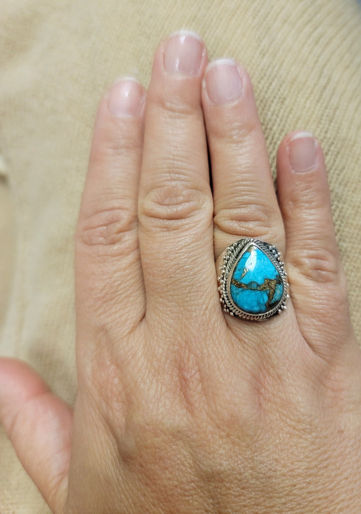 Turquoise Pear Shaped Ring - MINU Jewels