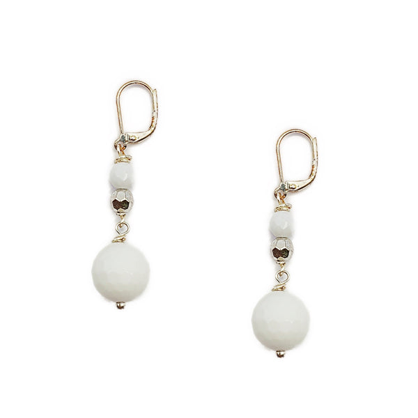 White Disco Earrings - MINU Jewels
