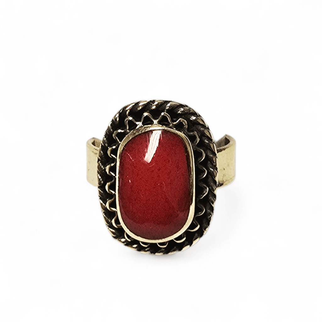 Agate Ring Red