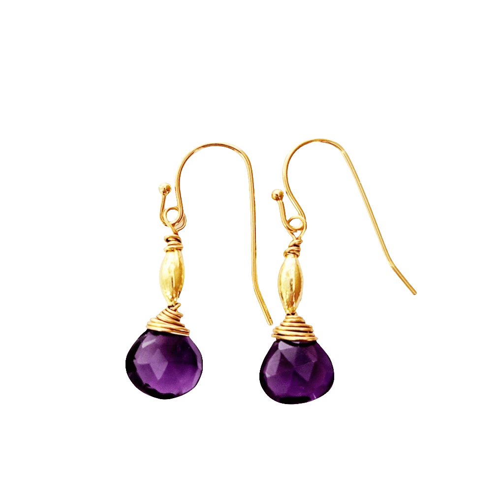 Amethyst Drop Earrings - MINU Jewels