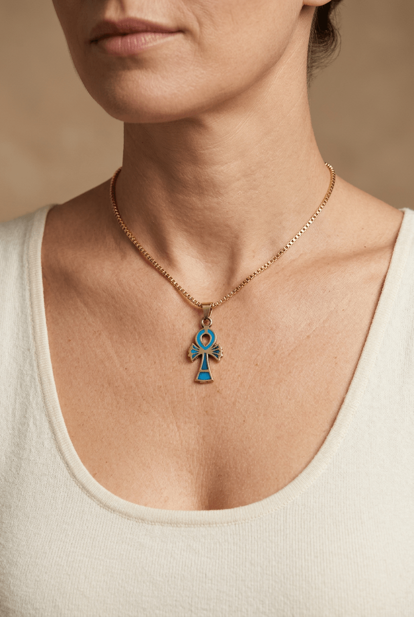 Ankh Blue Necklace - MINU Jewels