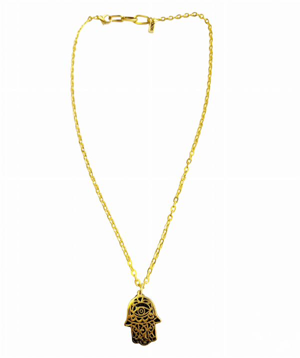 Brassy Hamsa Necklace MINU Jewels