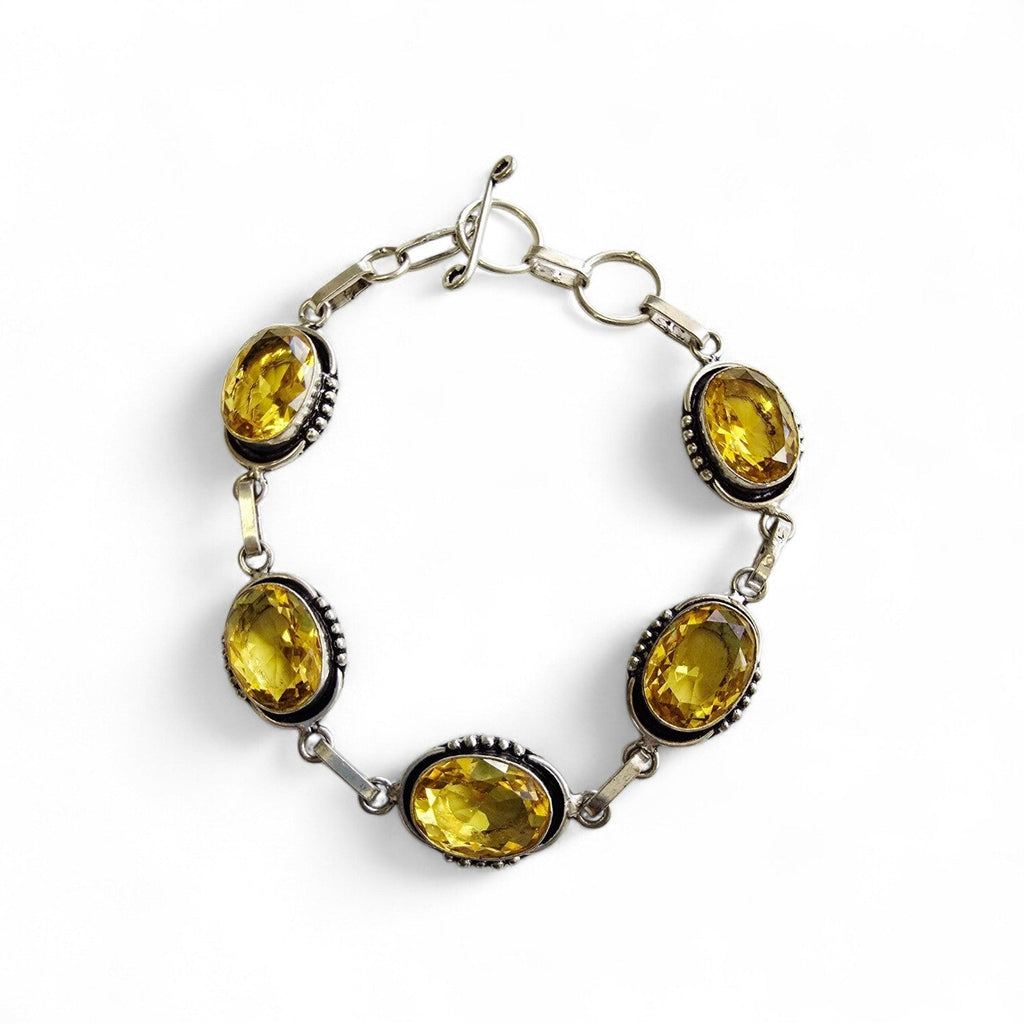 Citrine Silver Bracelet