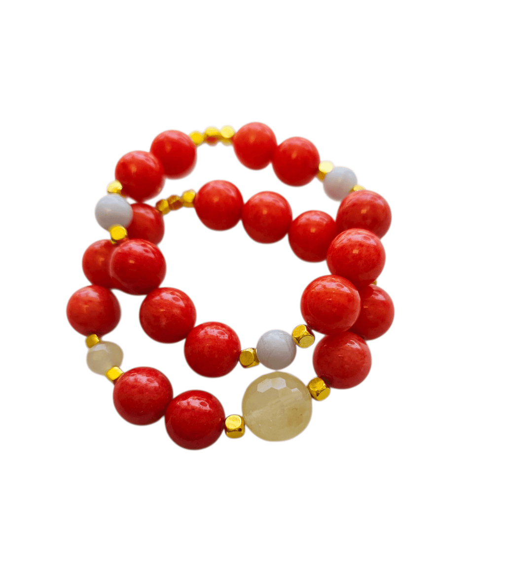Coral Jade Bracelet - MINU Jewels