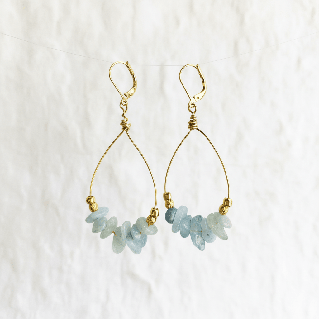 Elina Earrings Aquamarine
