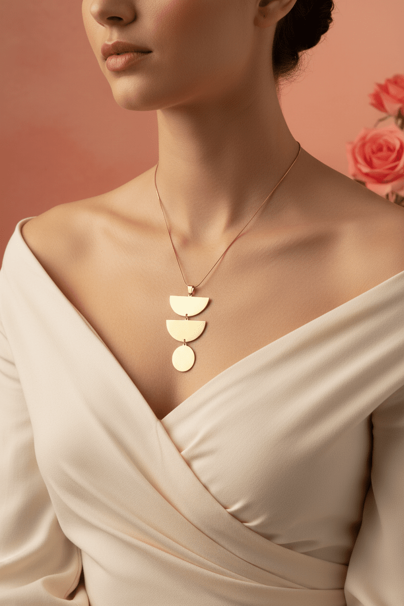 Gold Half-Moon Necklace