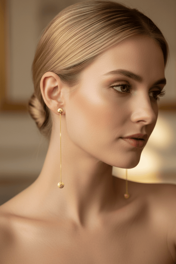 Gold Thread Earrings