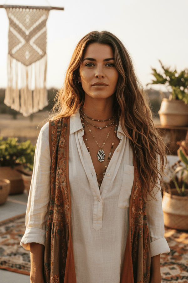 Hamsa Whirl Necklace