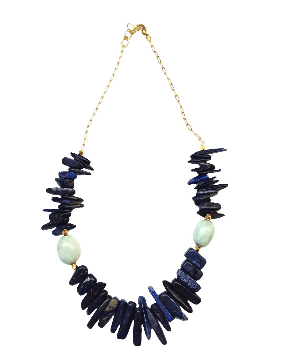 Lapis Fringe Necklace - MINU Jewels