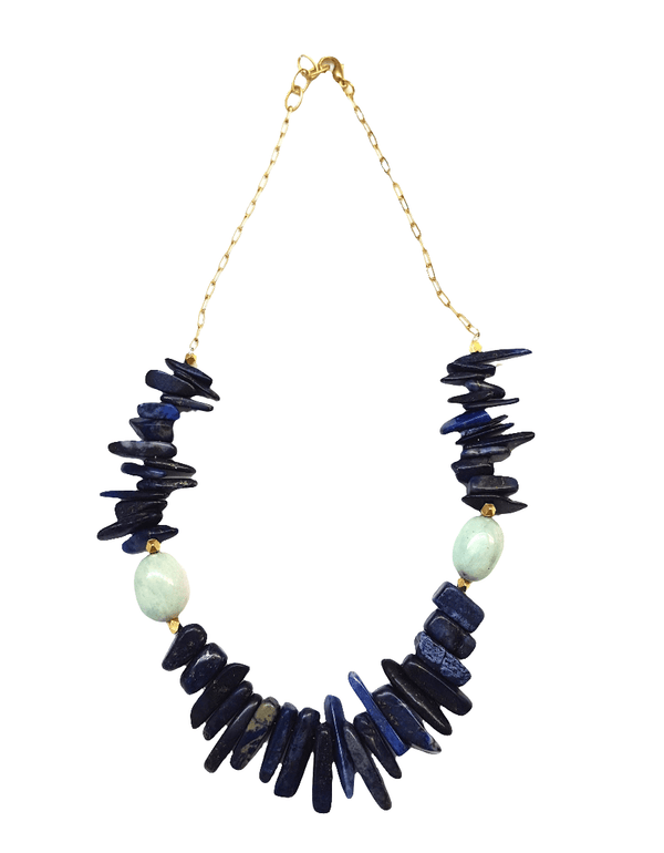 Lapis Fringe Necklace - MINU Jewels