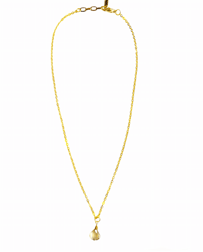 Lemon Topaz Drop Necklace - MINU Jewels