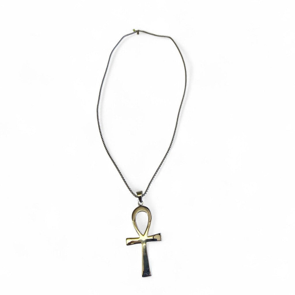 Long Ankh Necklace Silver-plated