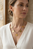 Model wearing the Gold Coin Necklace
