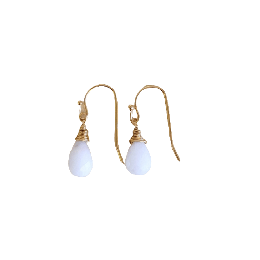 Moonstone Earrings - Silver/Gold - MINU Jewels