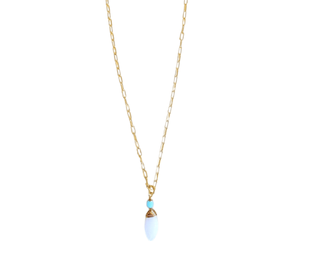 Moonstone Necklace - Silver/Gold - MINU Jewels