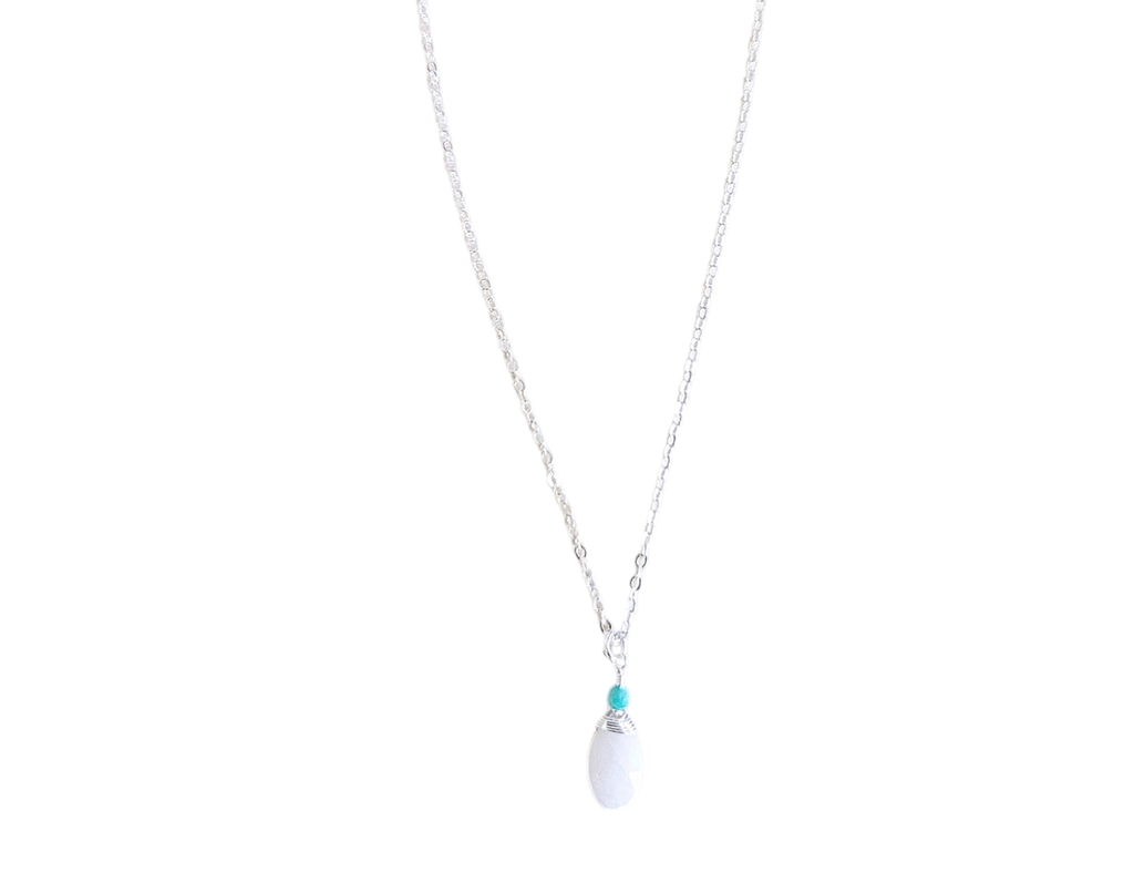 Moonstone Necklace - Silver/Gold - MINU Jewels