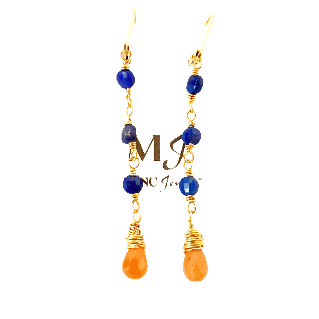 Orange Lapis Earrings - MINU Jewels