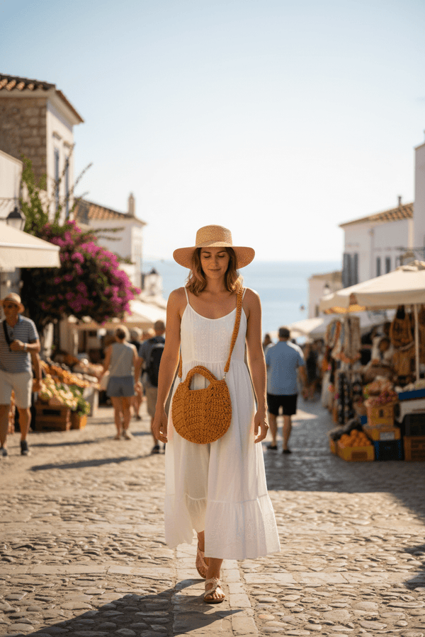 Orange Woven Crossbody