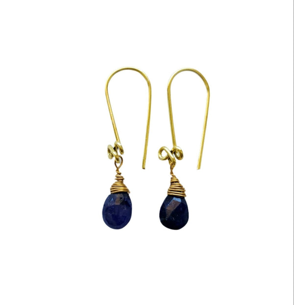 Pink or Blue Sapphire Drops Blue