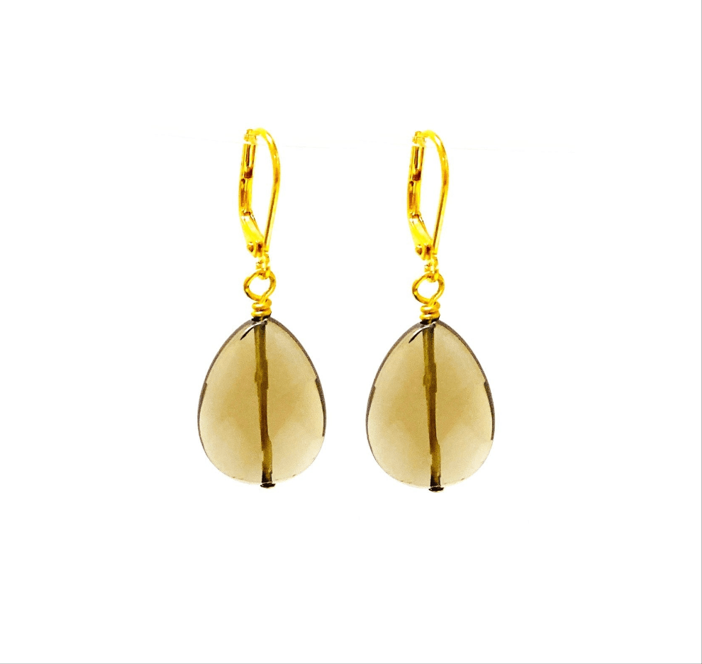 Smoky Raindrop Earrings - MINU Jewels