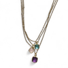 Square Gemstone Necklace - MINU Jewels