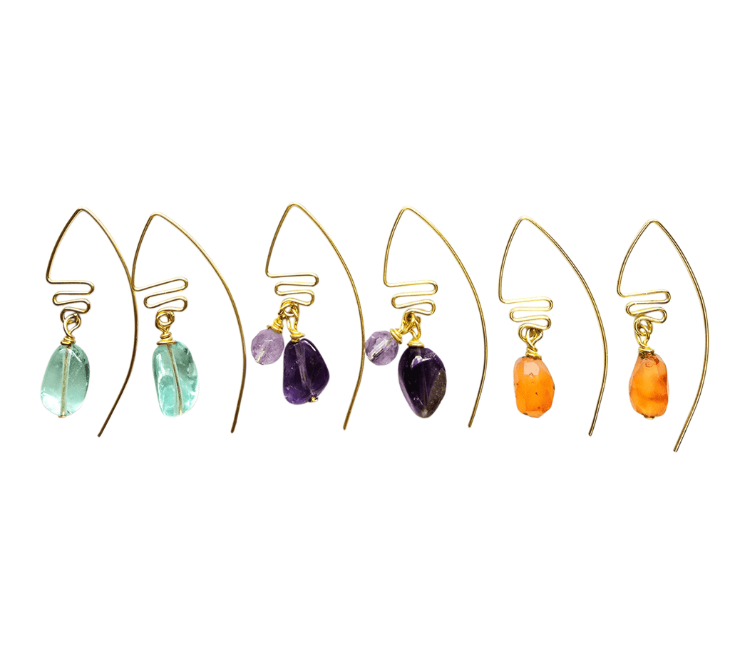 Stone Drop Earrings - MINU Jewels