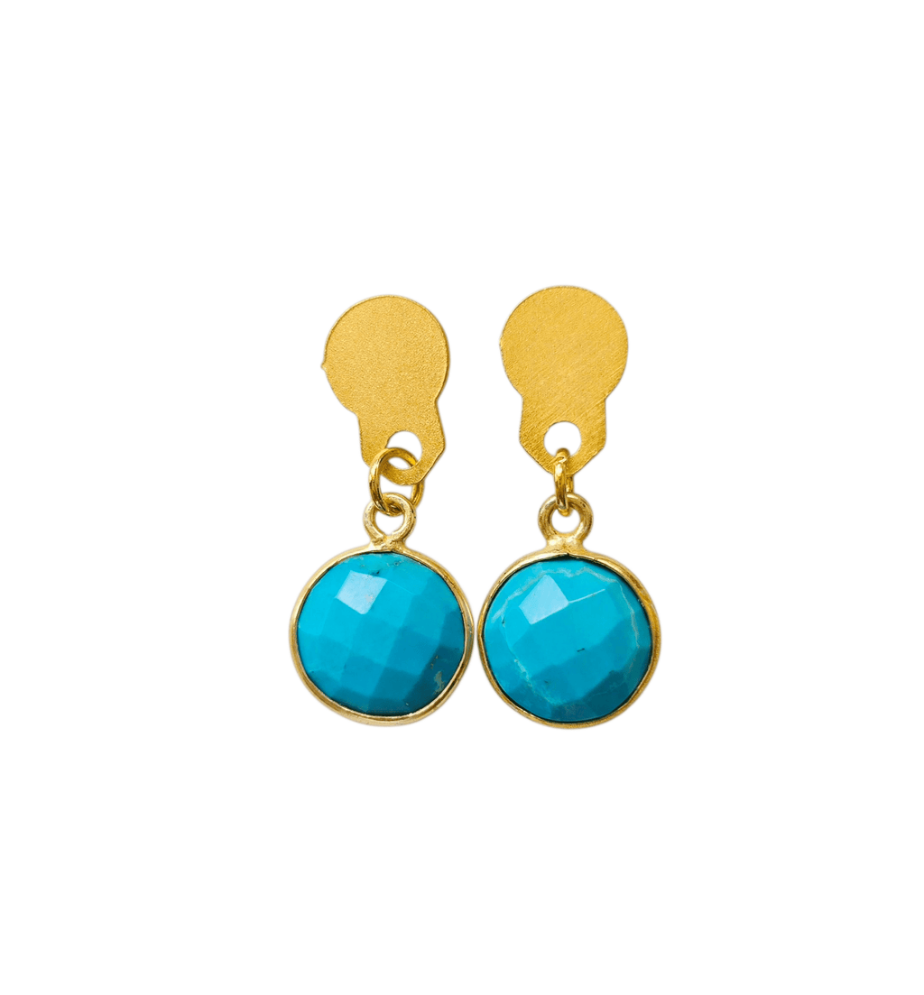 Turquoise Cabechon Earrings - MINU Jewels