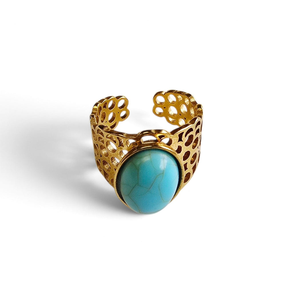 Turquoise Pebble Ring