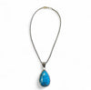 Turquoise Silver Drop Necklace