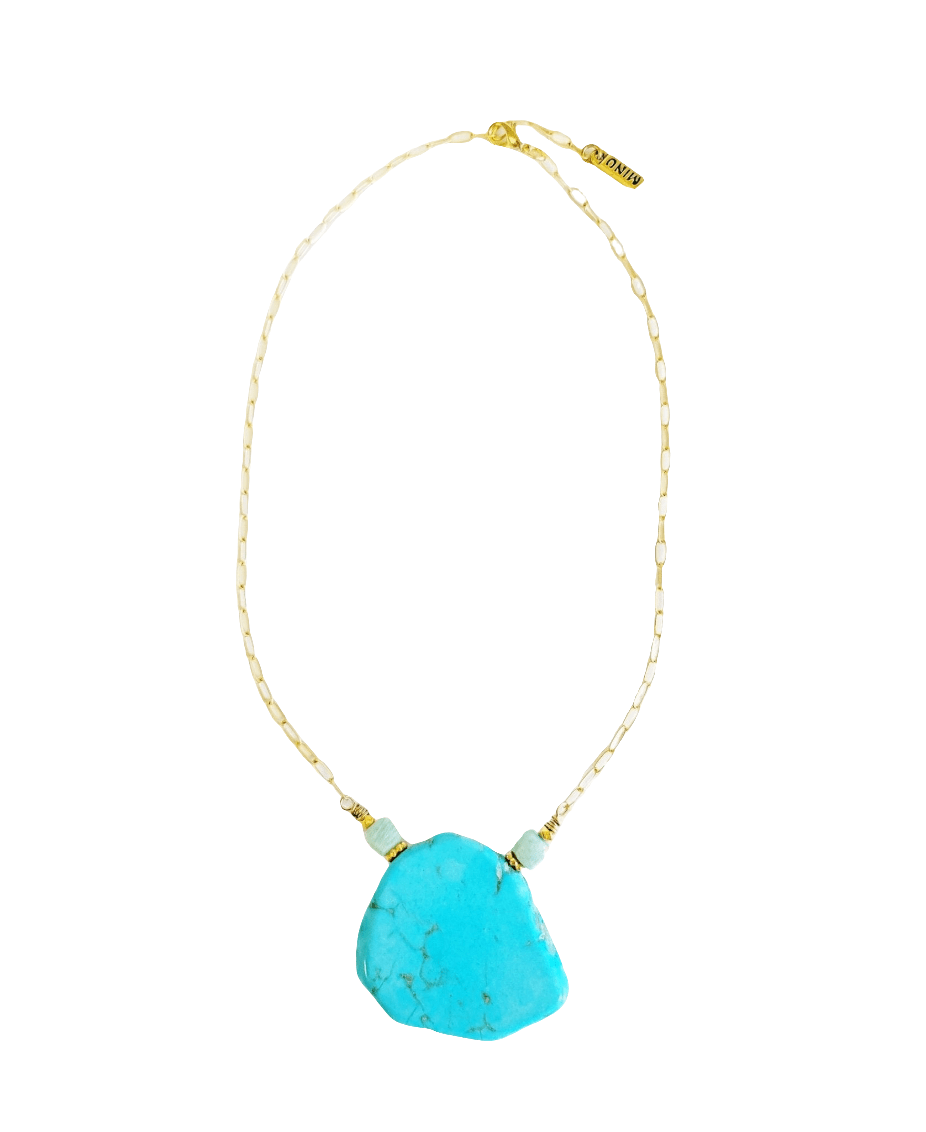 Turquoise Slab Necklace - MINU Jewels