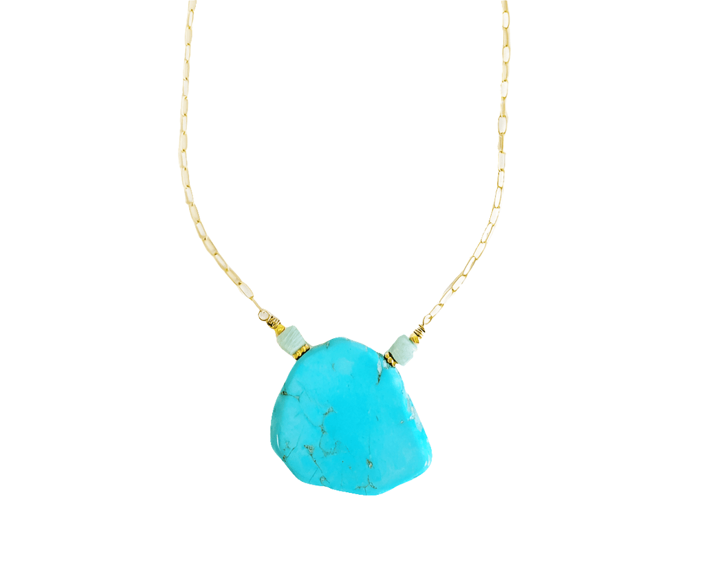 Turquoise Slab Necklace - MINU Jewels