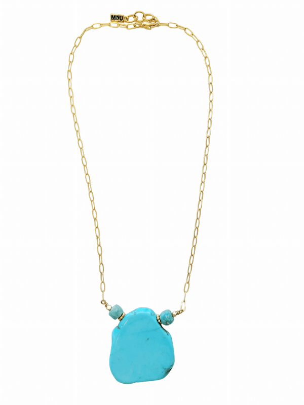 Turquoise Slab Necklace - MINU Jewels