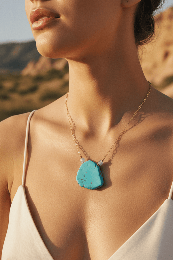 Turquoise Slab Necklace