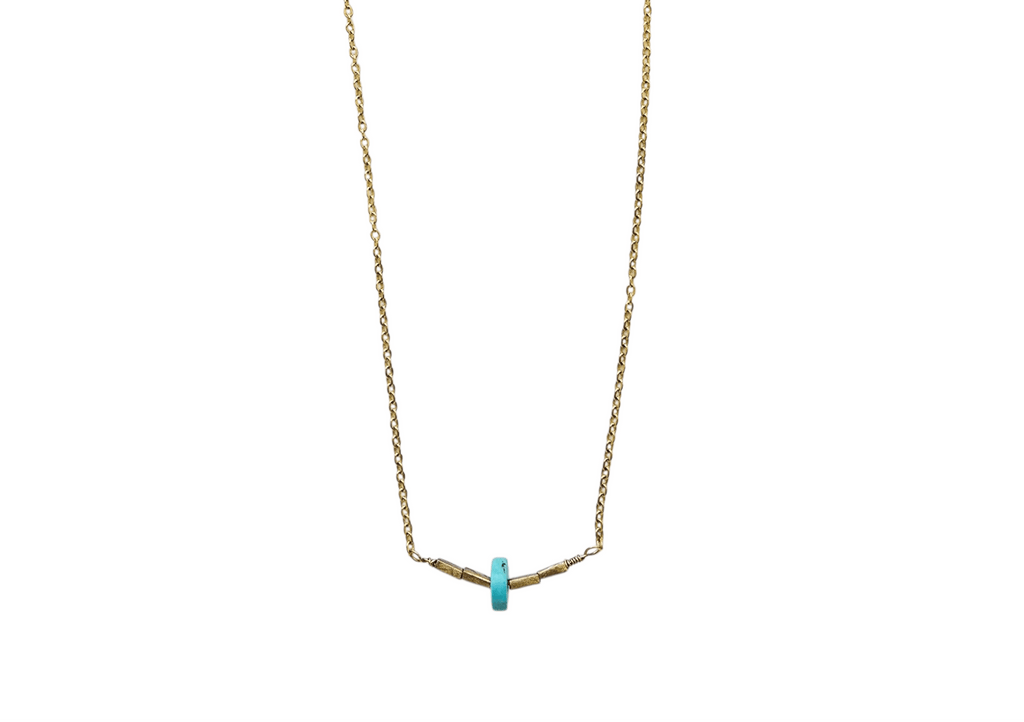 Turquoise Wheel Necklace