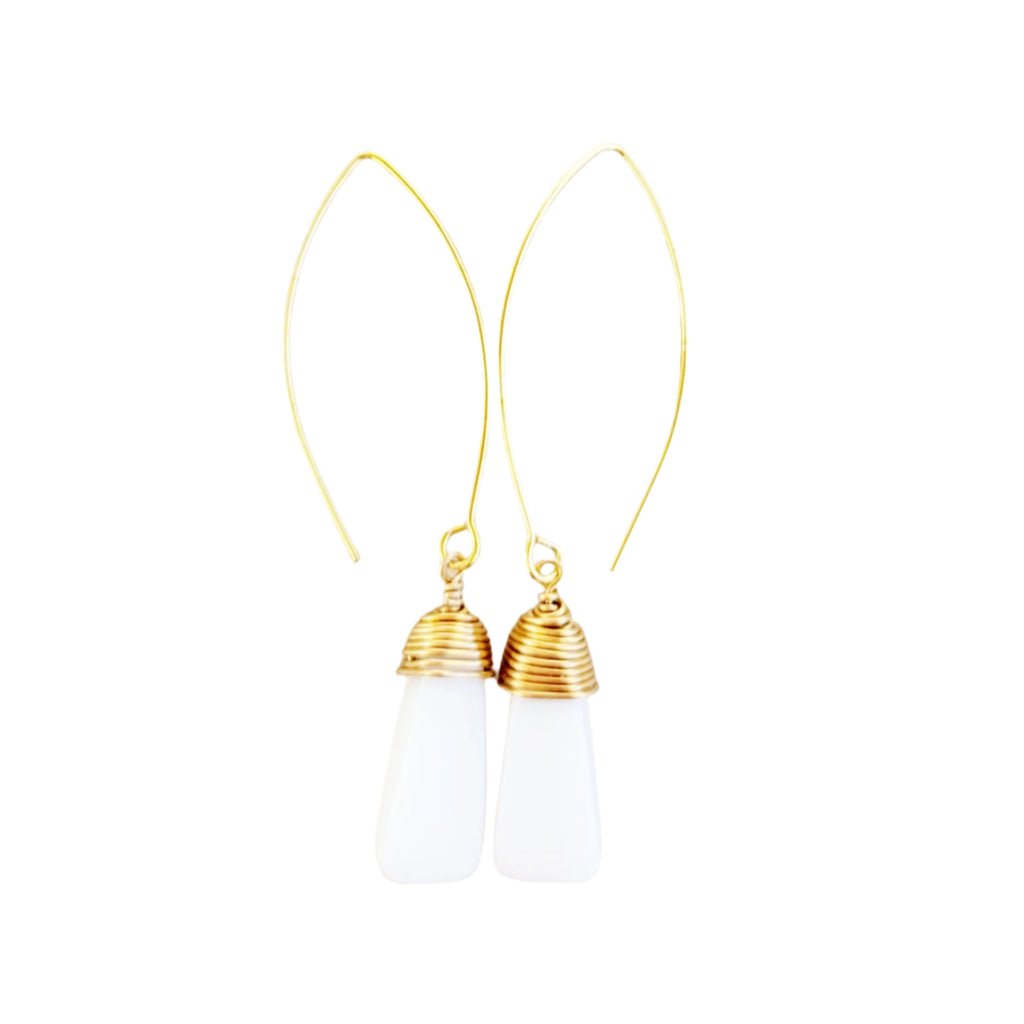 Alia White Earrings - MINU Jewels