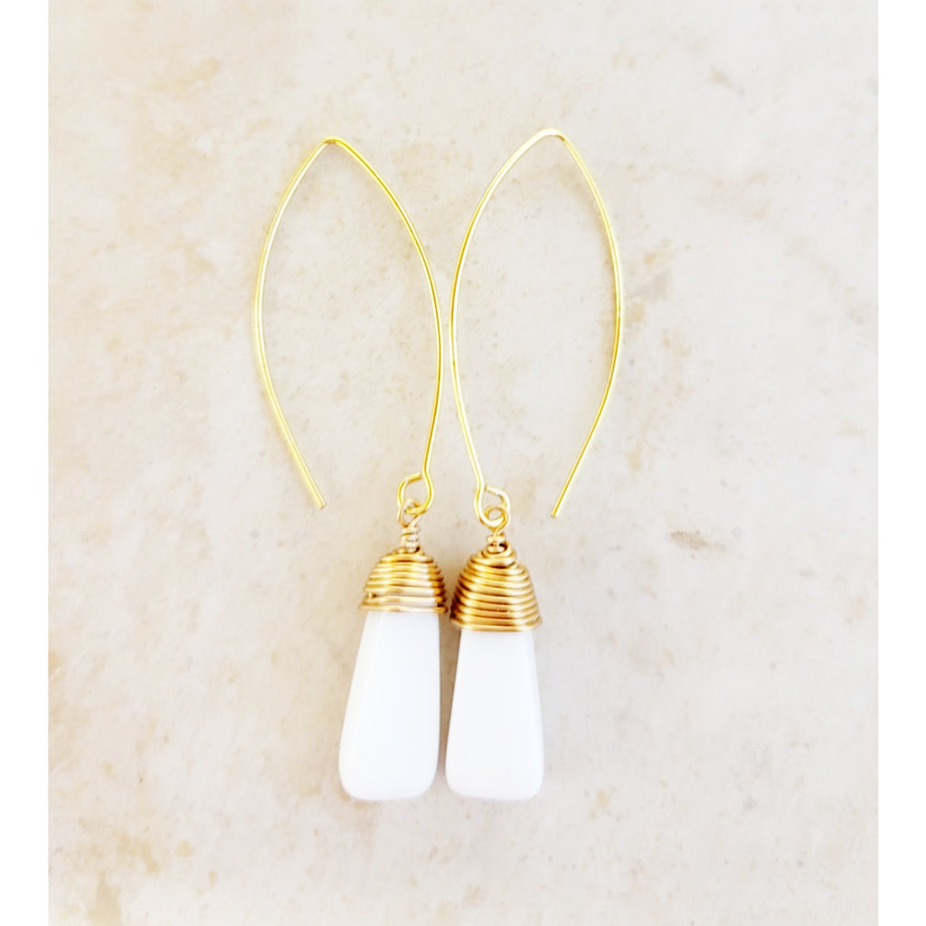 Alia White Earrings - MINU Jewels