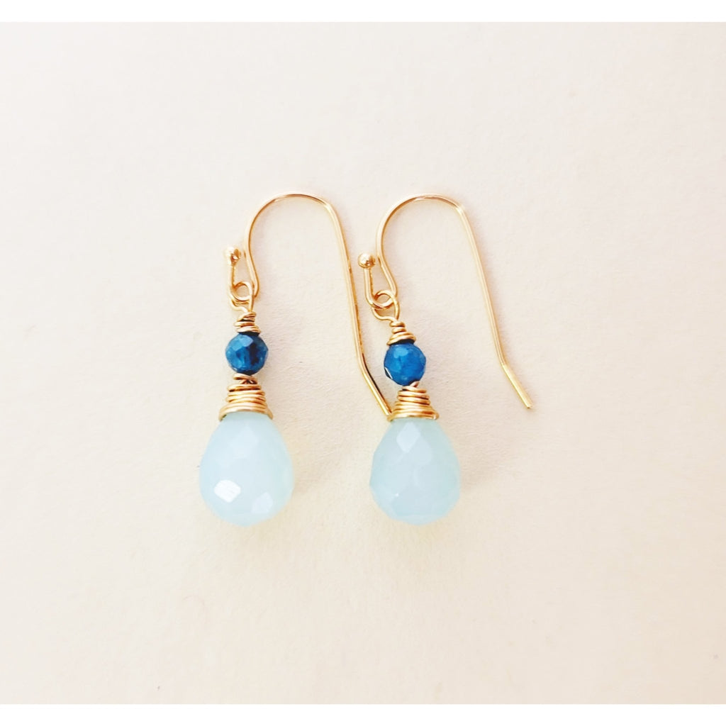 Aqua Chaly  Drop Earrings - MINU Jewels