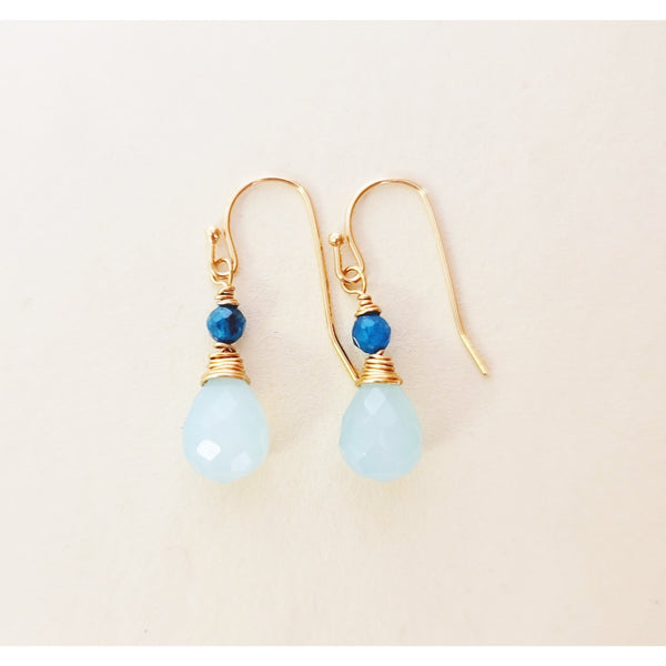 Aqua Chaly  Drop Earrings - MINU Jewels