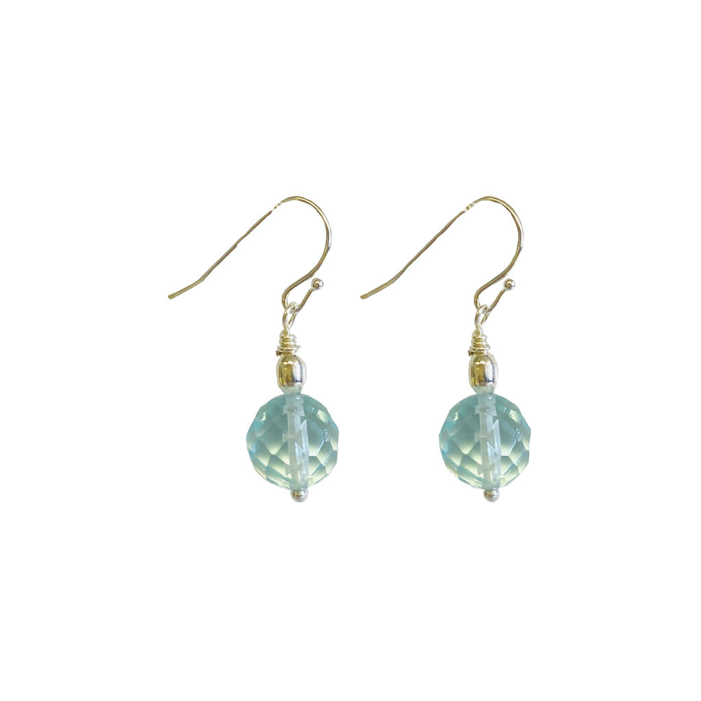 Aquamarine Silver Drop Earrings - MINU Jewels