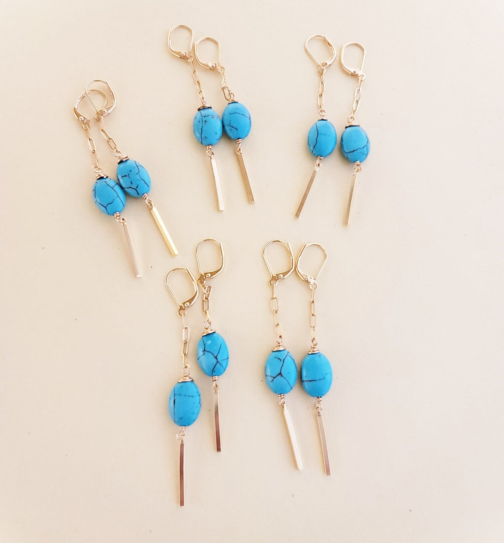 Bar Drop Earrings - Colors Available - MINU Jewels