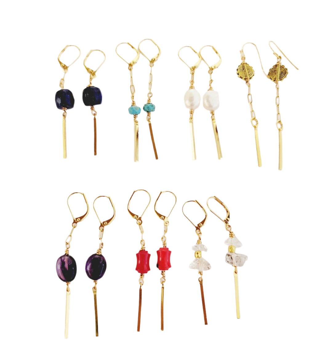 Bar Drop Earrings - Colors Available - MINU Jewels