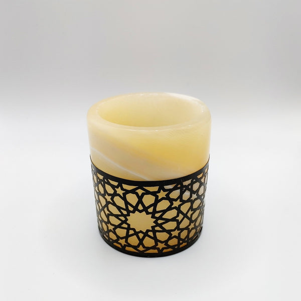 Beige Small Alabaster Candle Holder - MINU Jewels