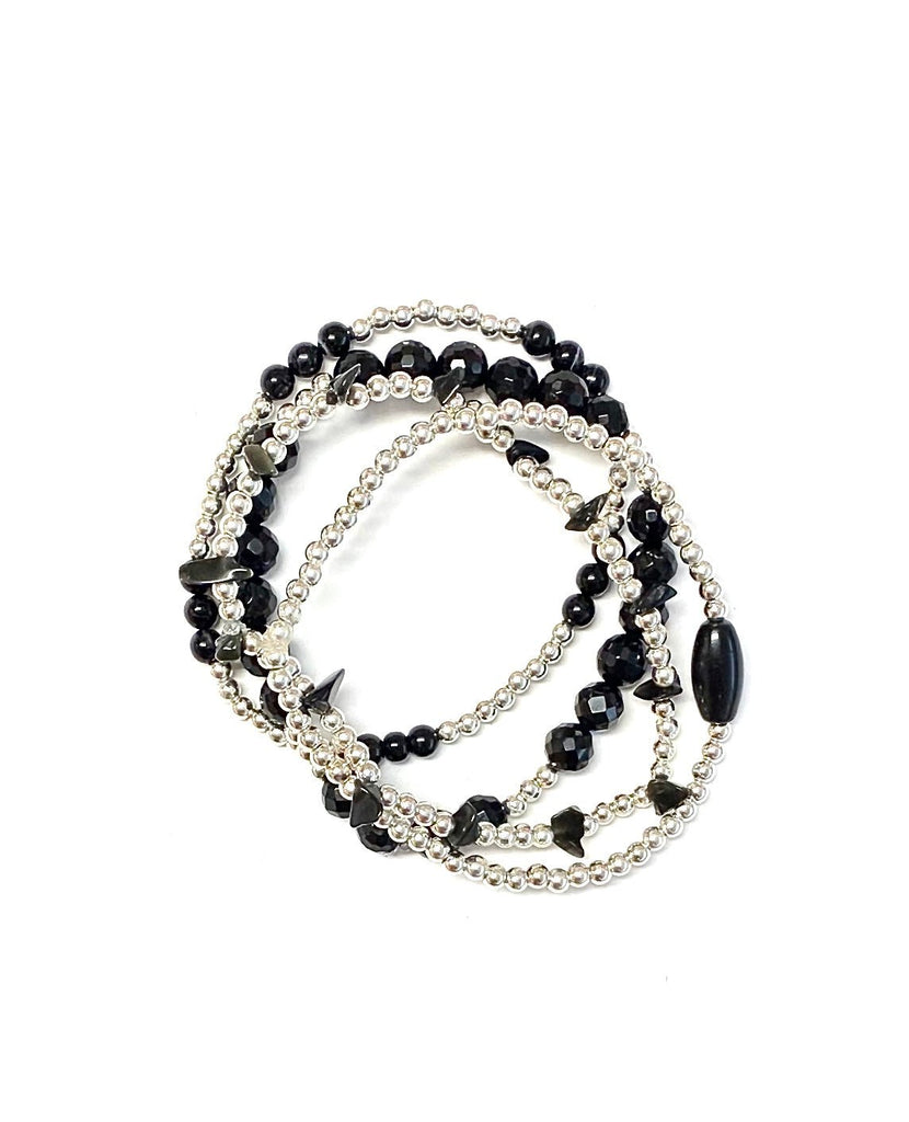 Black Silver Bracelets - MINU Jewels