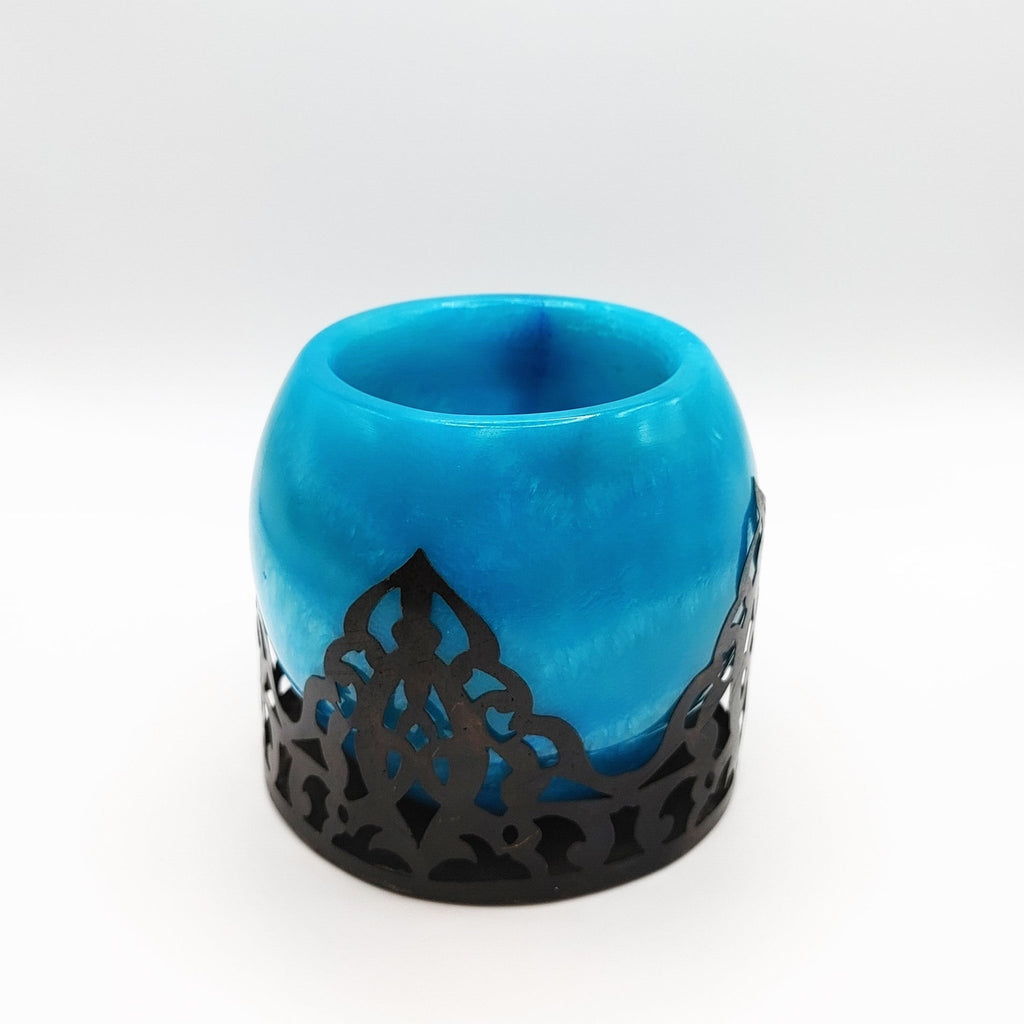 Round Alabaster Scroll Candle Holders - MINU Jewels