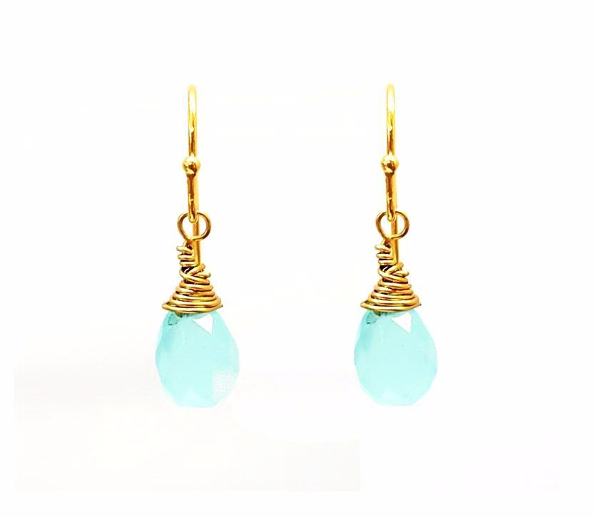 Blue Chalcedony Earrings - MINU Jewels